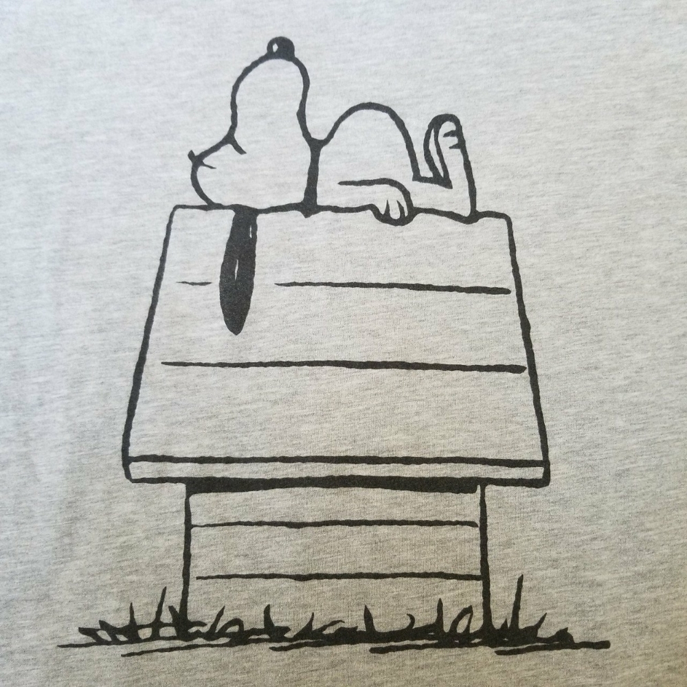We Love Fine gray ringer tee with classic beagle S